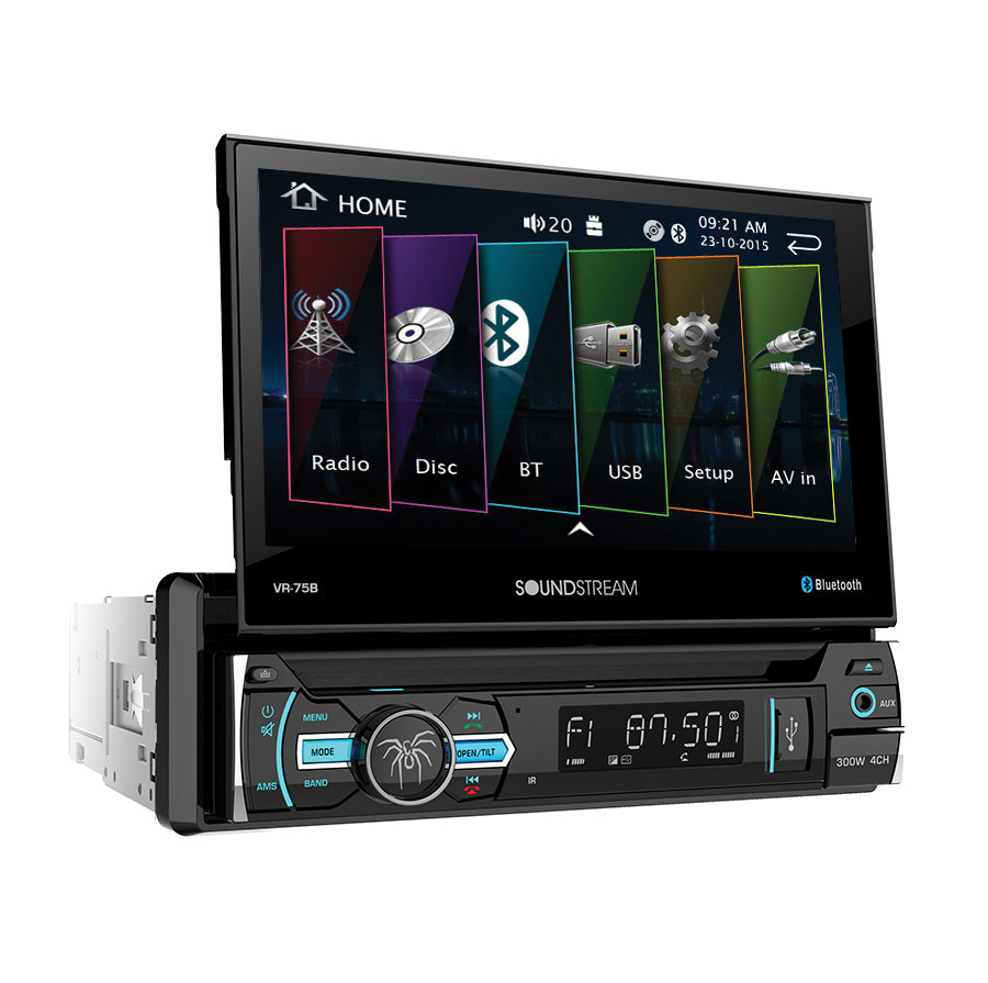 Soundstream Bluetooth in-Dash DVD Car Stereo 7" Foldout Touchscreen
