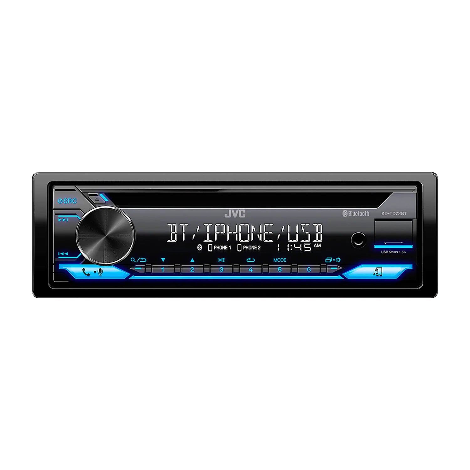 JVC CD Receiver featuring Bluetooth® / USB / Amazon Alexa / 13-Band EQ / JVC Remote App Compatibility