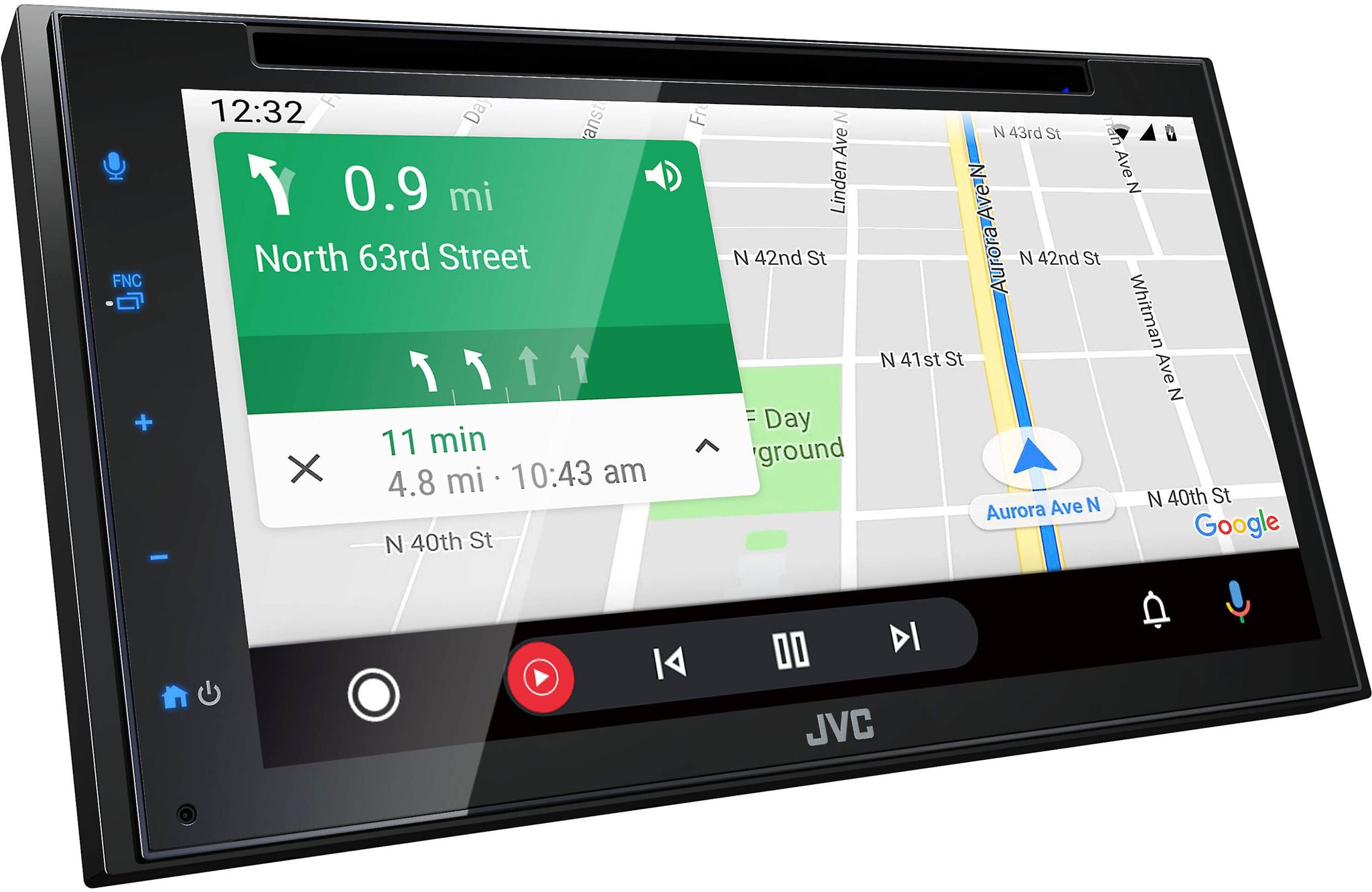 JVC 6.8" DVD with Bluetooth, Apple Carplay, Android Auto
