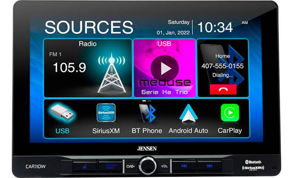 JENSEN 10"  Wireless and Wired CarPlay & Android Auto | Bluetooth  Backup Camera