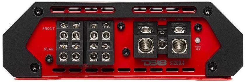 DS18 S1200.4/RD SELECT Full-Range Class AB 4-Channel Amplifier 1200 Watts Red