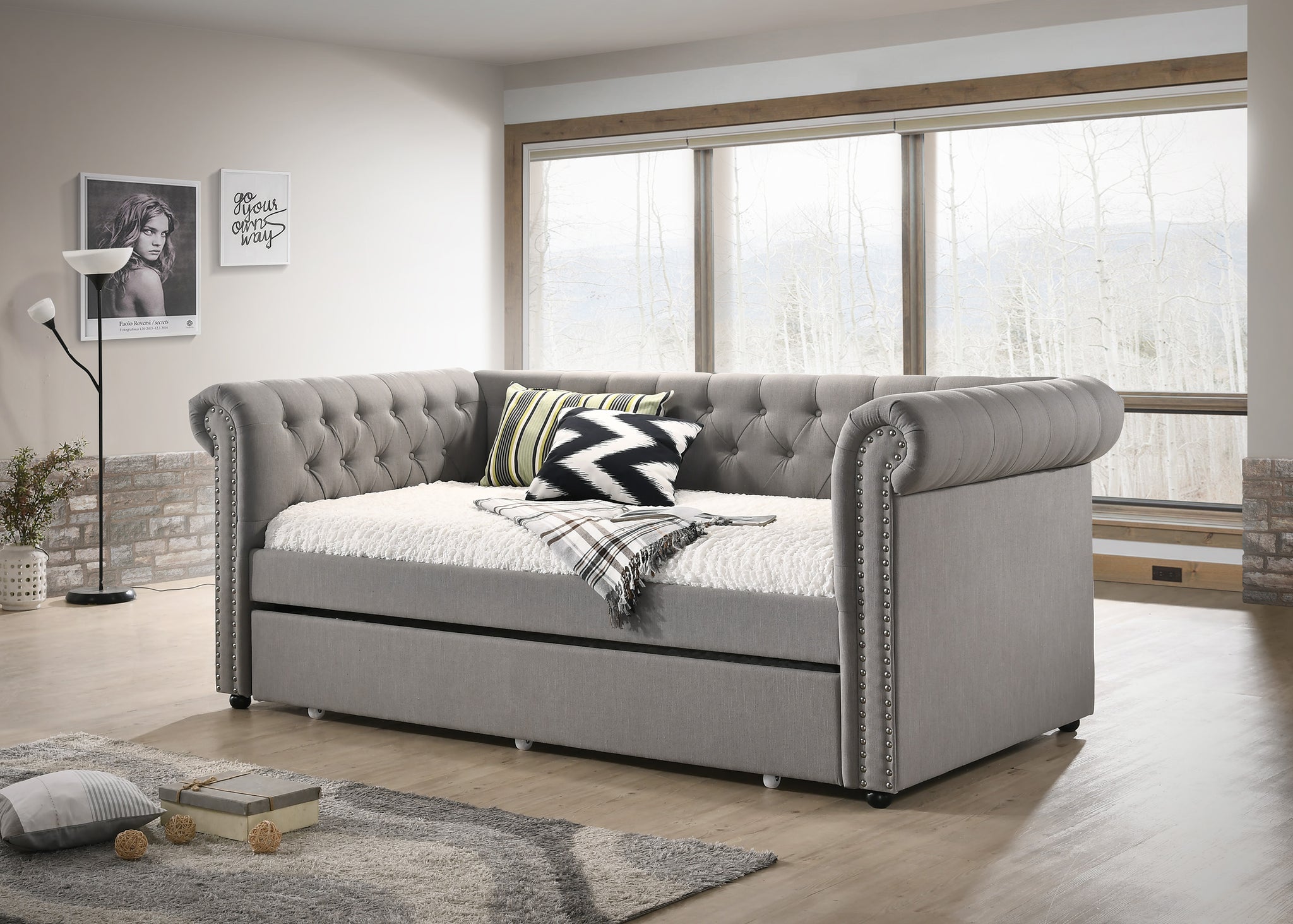 Daybed Individual/Individual Acabado Tela
