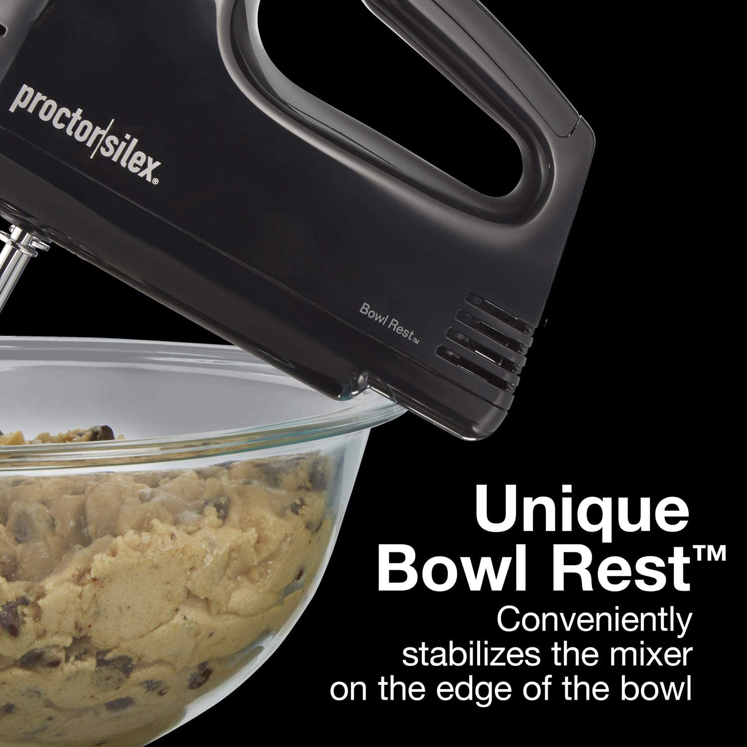 Proctor Silex Easy Mix 100W Hand Mixer - Black