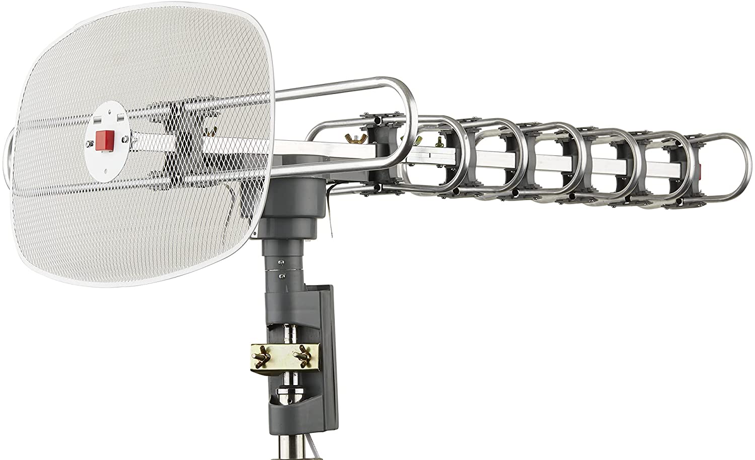 QFX ANT-105 HD DTV UHF VHF FM 360 Degree Motorized Rotating Antenna Full HD 1080