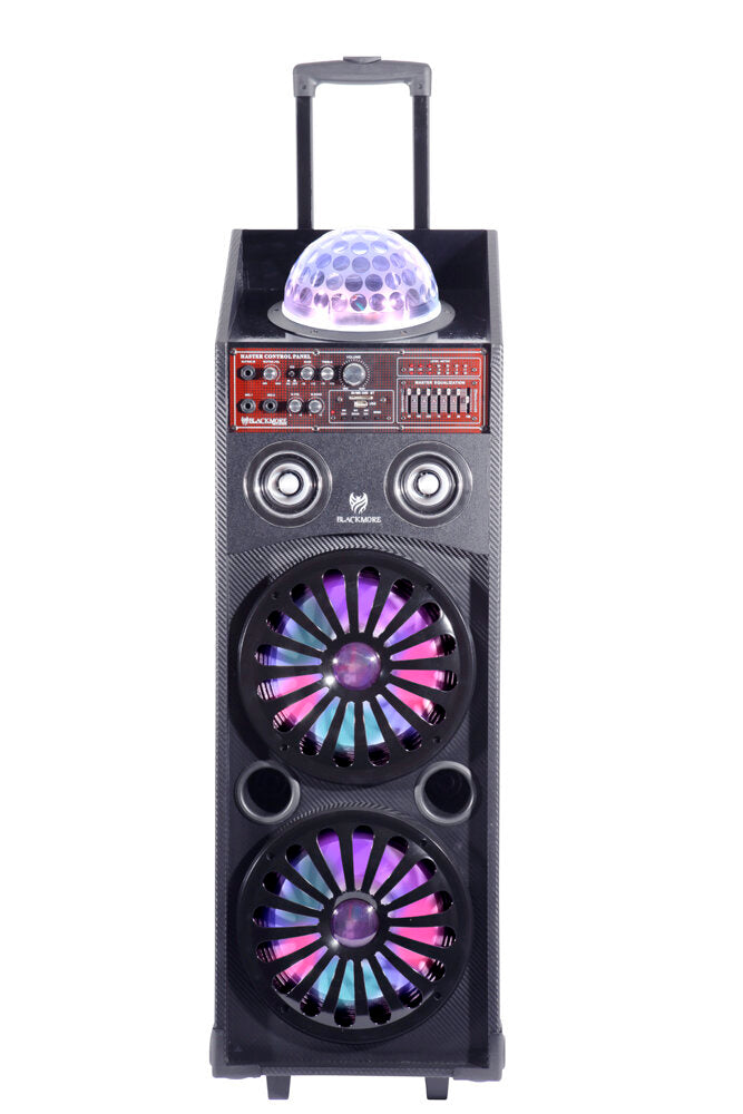 Blackmore DJ Powered Amplified Speaker System/Bluetooth/MP3/LED Lights