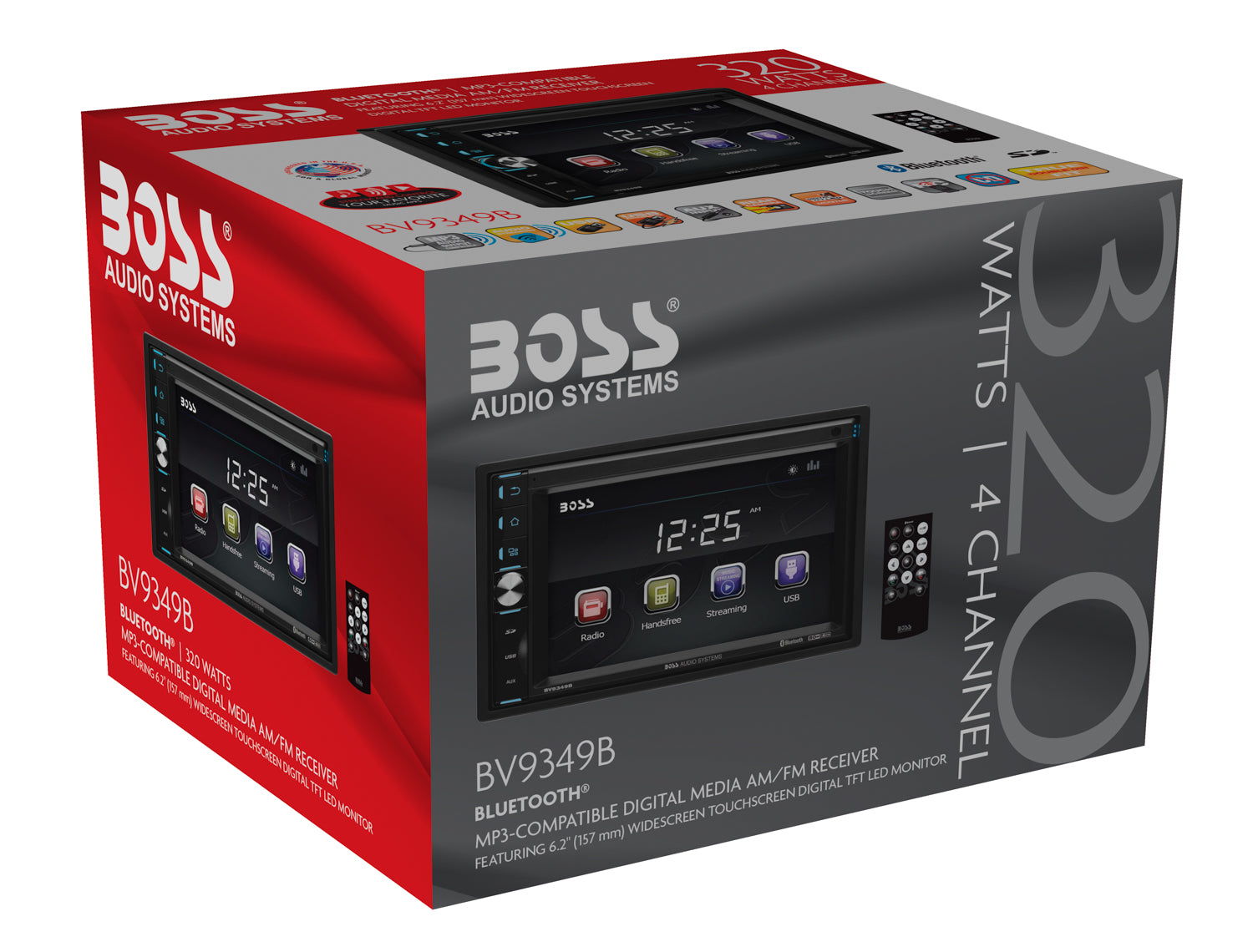 Boss Stereo Doble Din 6.2", USB, Bluetooth