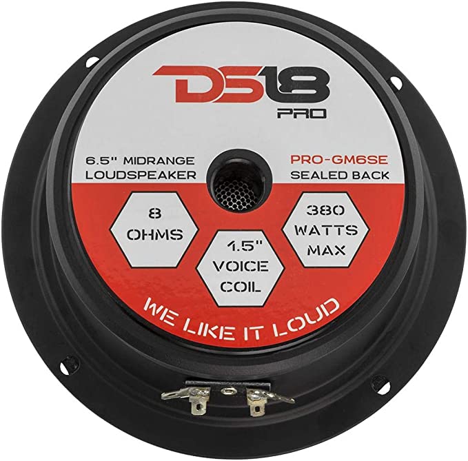 DS18 PRO-GM6SE 6.5" Sealed Back Mid-Range Loudspeaker 1pc 480 Watts 8-Ohms- Entrega gratis en Tijuana