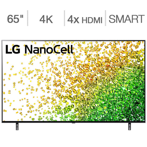 LG 65" 4K Smart UHD NanoCell TV w/ AI ThinQ W/Wall mount(Refurbished) Tv's ONLY for delivery in San Diego and Tijuana