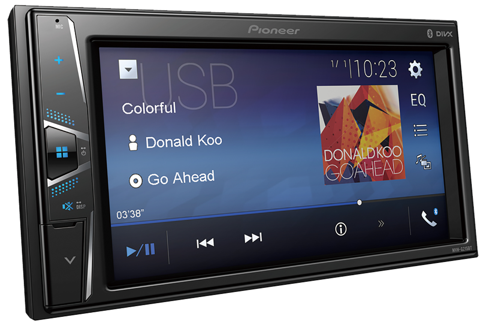 Pioneer MVH-G215BT - In-Dash Double-DIN Digital Media - Bluetooth