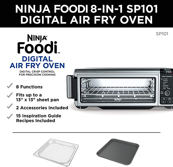 Ninja SP101 Digital Air Fry Countertop Oven with 8-in-1 Functionality  787790126355