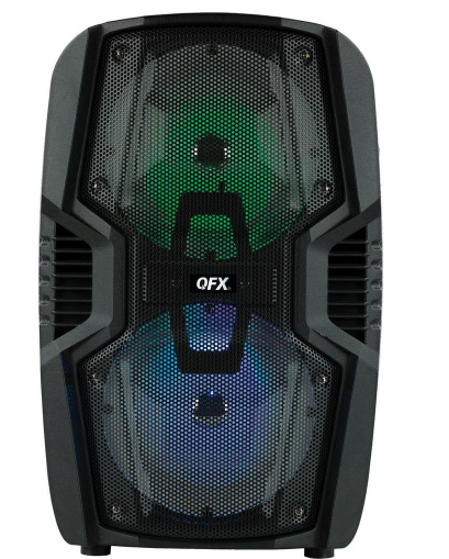 QFX PBX-268SM 2 x 6.5-Inch PA Portable Bluetooth Party Speaker USB & SD AUX