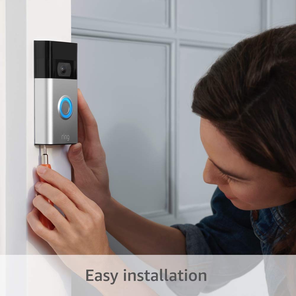 Ring Video Doorbell 1080p HD video - Improved Motion Detection(Refurbished)