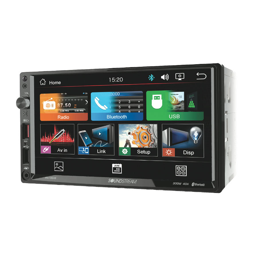 Soundstream VM-700HB 2-DIN Digital Media Receiver w/ Android Phone Link & 7” LCD