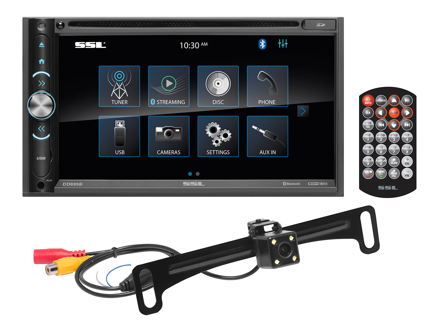 SSL DD695BR Double-DIN - Android Auto - DVD Player 6.95" Touchscreen Bluetooth