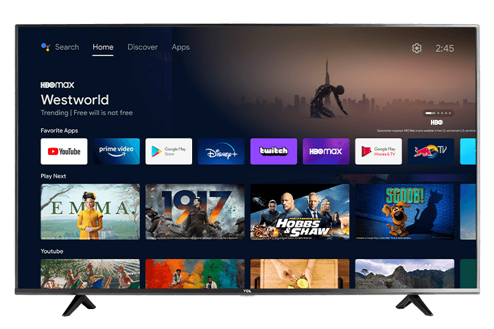 TCL 55" 4K UHD HDR Smart Android TV(Refurbished) Tv's ONLY for delivery in San Diego and Tijuana