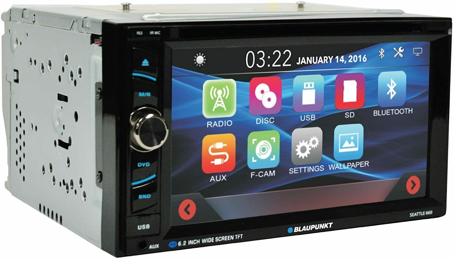 Blaupunkt SEATTLE 660 6.2" Car Audio In Dash Touch Screen Bluetooth Stereo