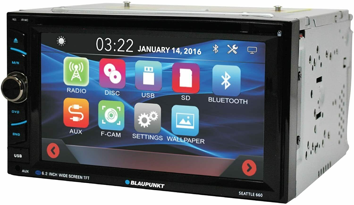 Blaupunkt SEATTLE 660 6.2" Car Audio In Dash Touch Screen Bluetooth Stereo